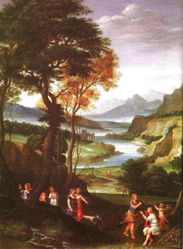  Gian  Battista Viola Landscape with Meleager and Atlanta Norge oil painting art